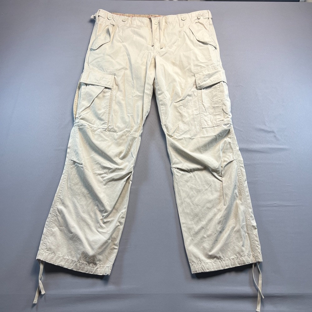 Old Navy Cargo Pants Women 16 White Ultra Low Waist Drawcord Hem Utility Outdoor